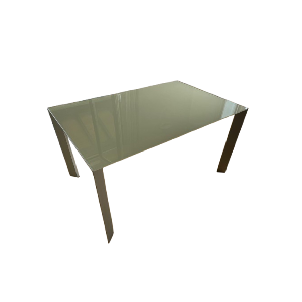 Tavolo allungabile Nori in acciaio e vetro (beige), Krisalia image