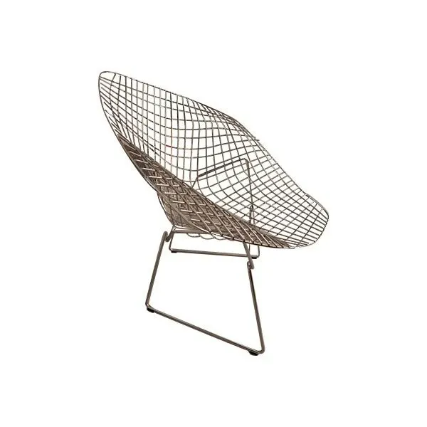 Sedia Bertoia Diamond in acciaio (cromato), Knoll image