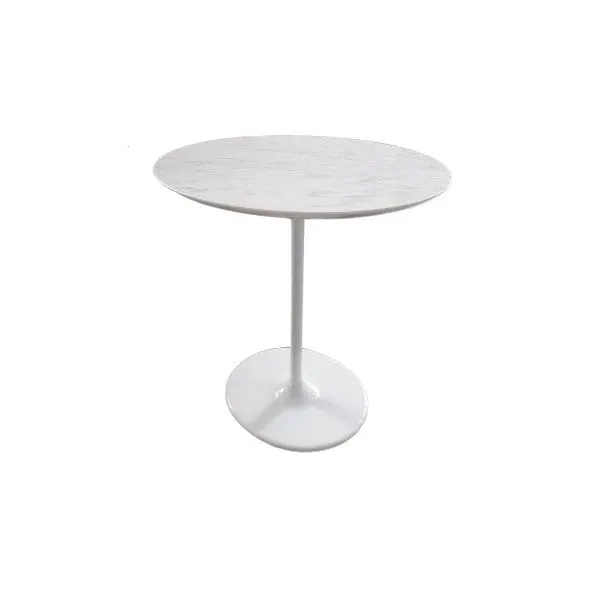 Dizzie oval coffee table with marble top (white) 5