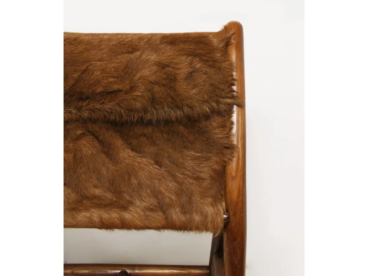 Vintage Stuhl aus Kuhfell-Leder 7