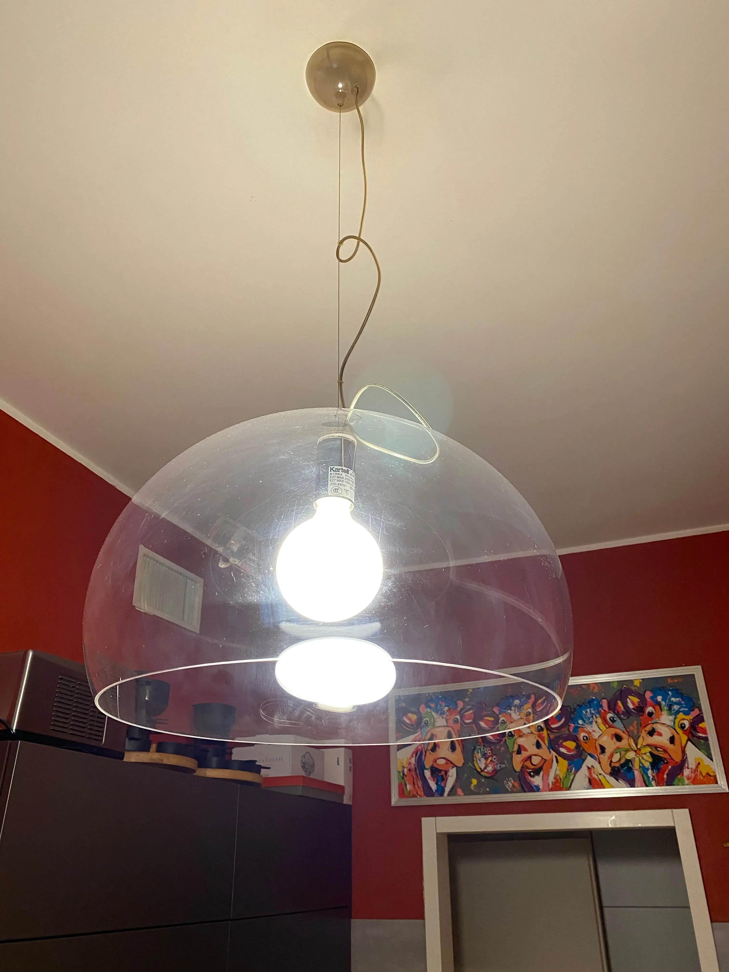 Lampada sospensione FL/Y trasparente, Kartell 3
