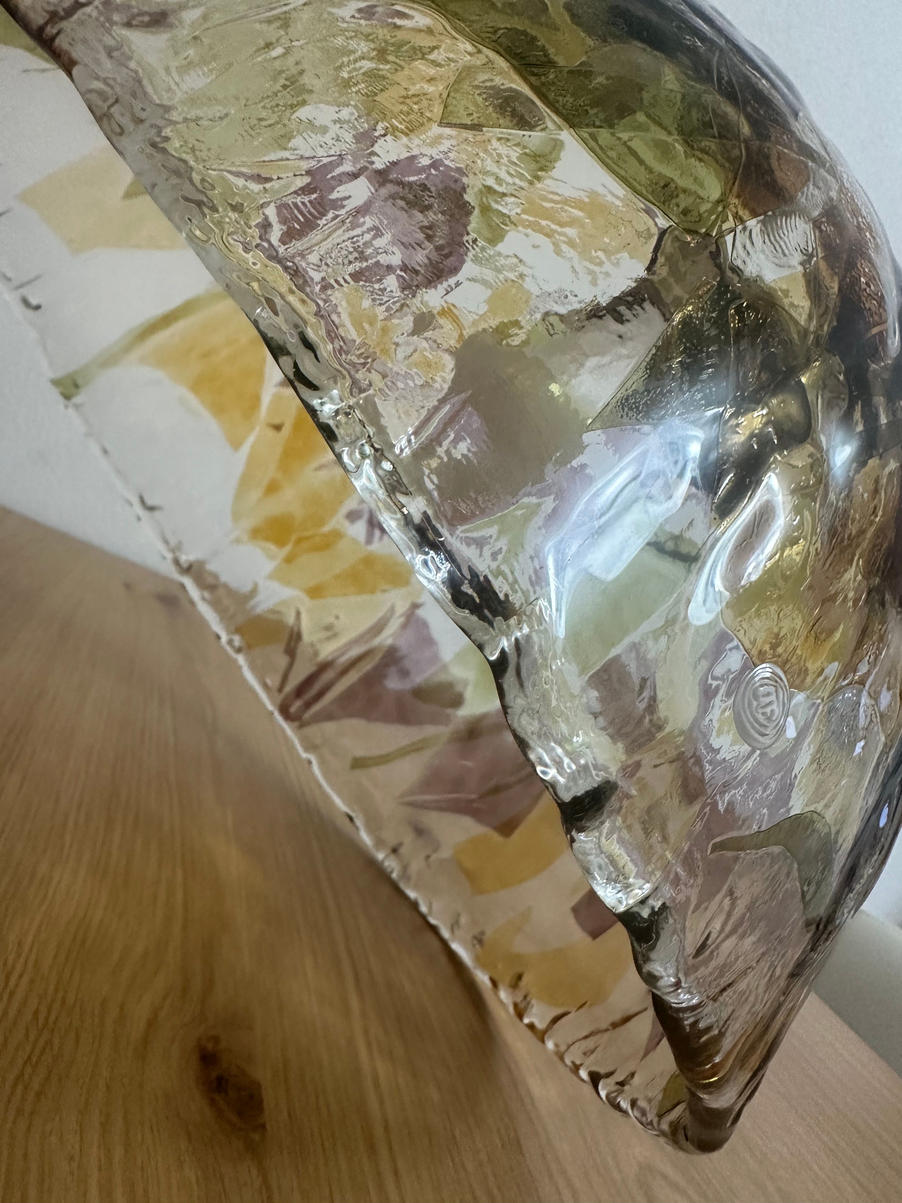 Lámpara de techo vintage de cristal de Murano Side