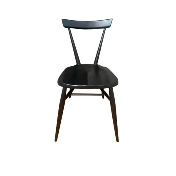 Sedia Stacking in legno verniciato (nero), Ercol 