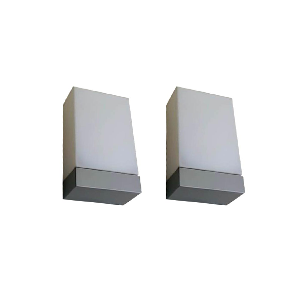 Set of 2 aluminum Tin Square wall lamps, Flos image