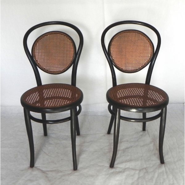Set of 2 Vienna straw chairs, J&J Kohn image
