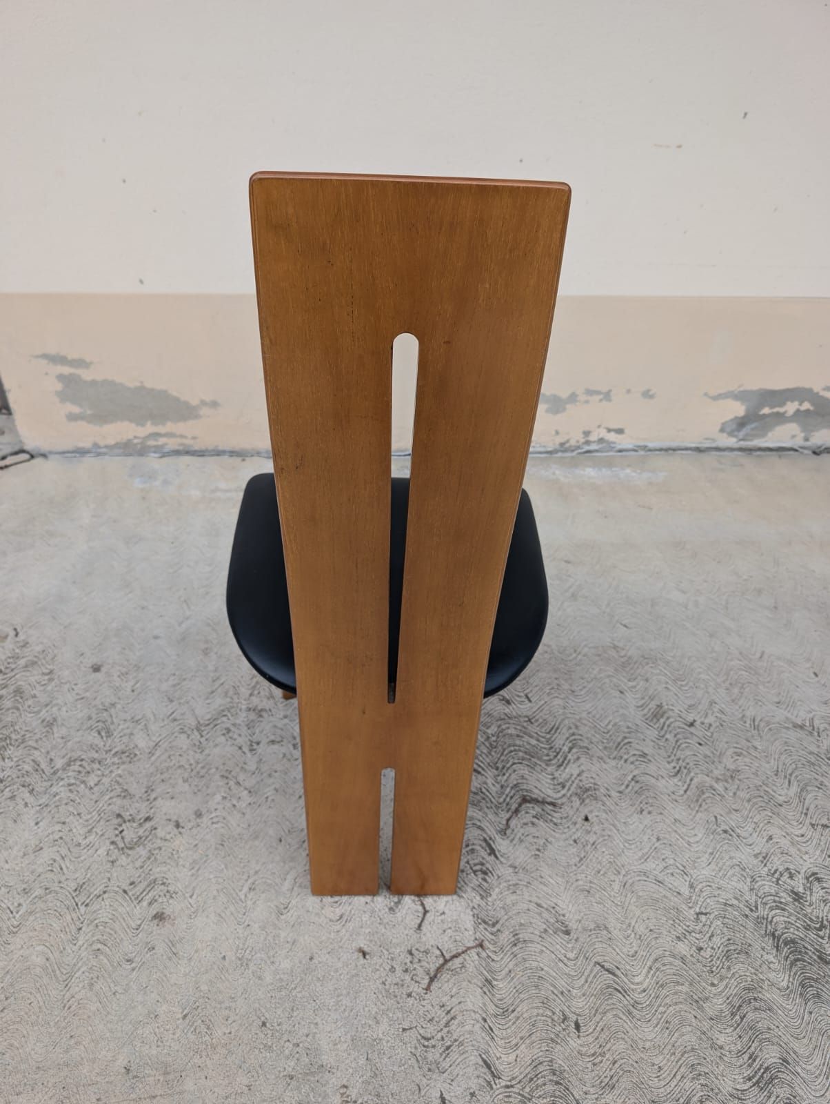 6er Set Esszimmerstühle aus Kirschholz und Leder von Mario Marenco (70er Jahre) Optional8