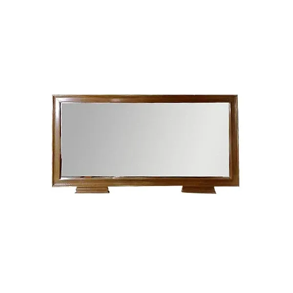 Rectangular mirror with vintage wooden frame image