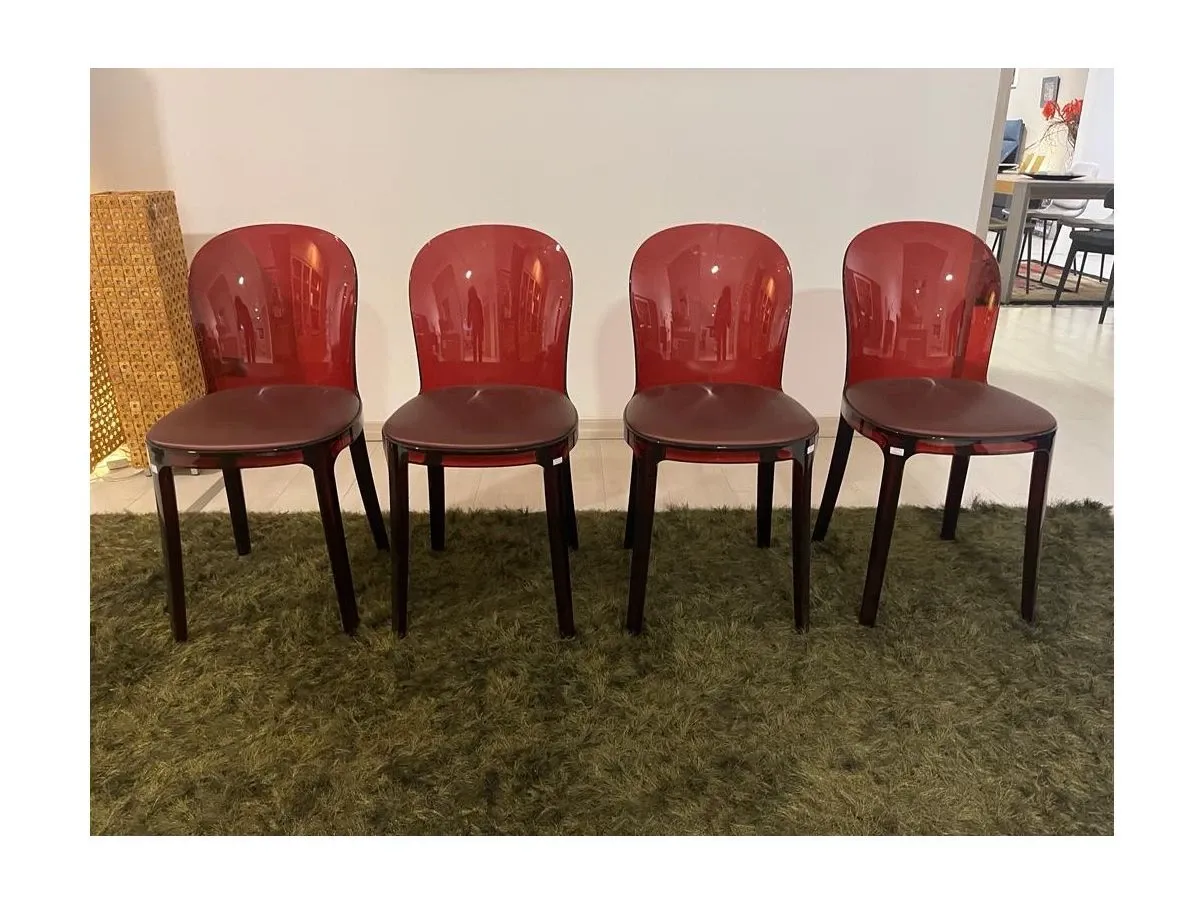 Set 4 sedie Murano Vanity rosse, Magis 2
