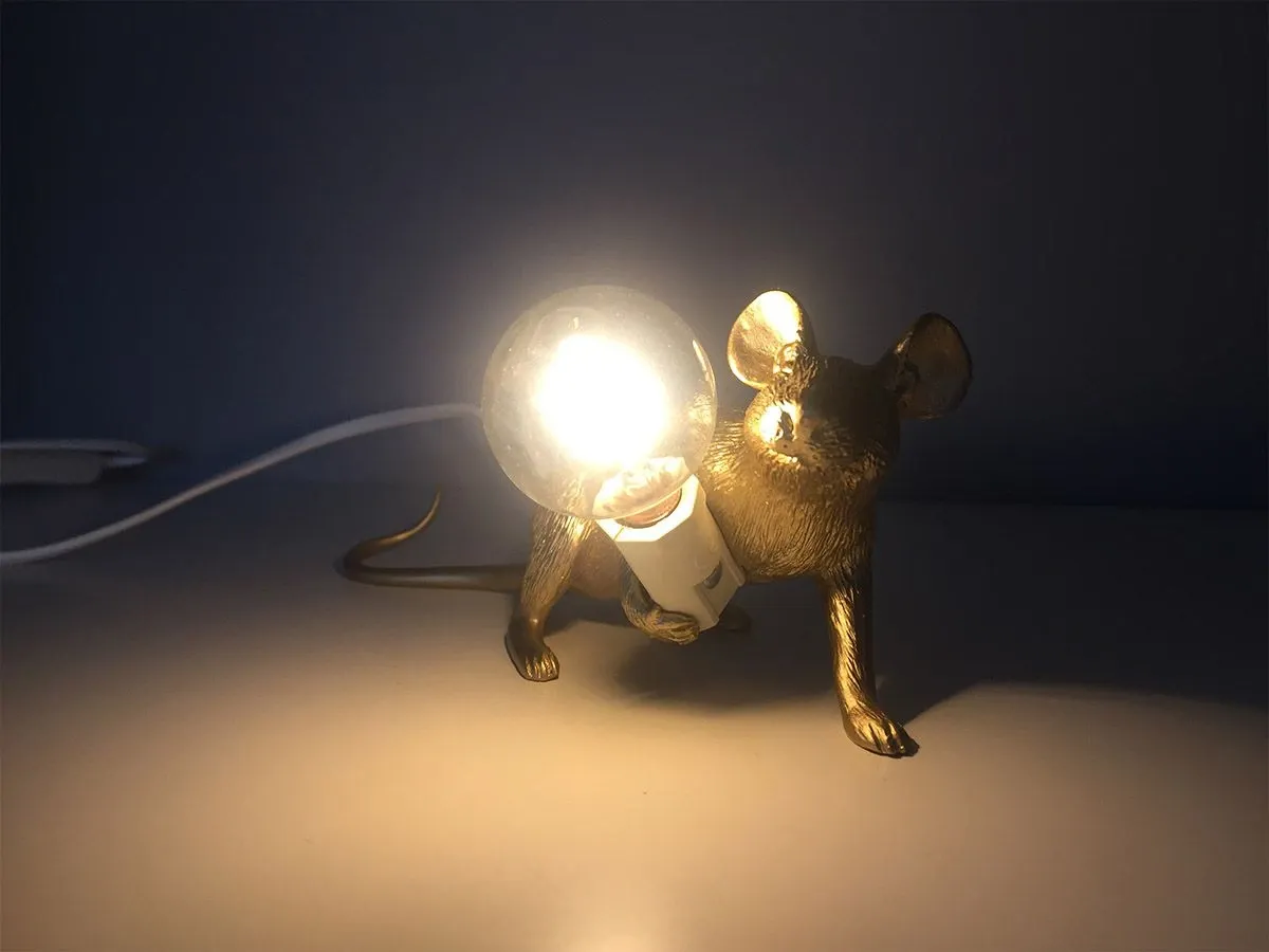 Mouse Lamp Gold (cavo bianco) 6