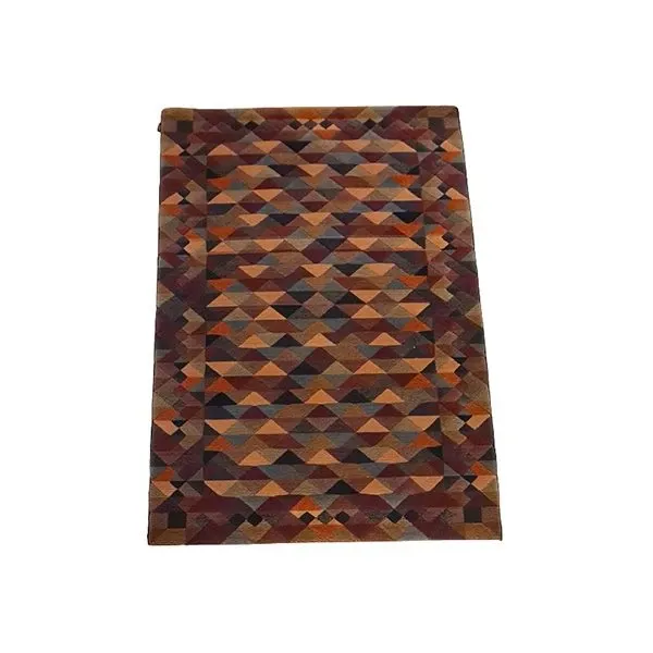 Luxor carpet in vintage multicolor wool (1980s) 