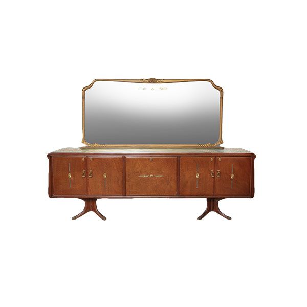 Image of Credenza buffet vintage in legno faggio maculato (anni '50)