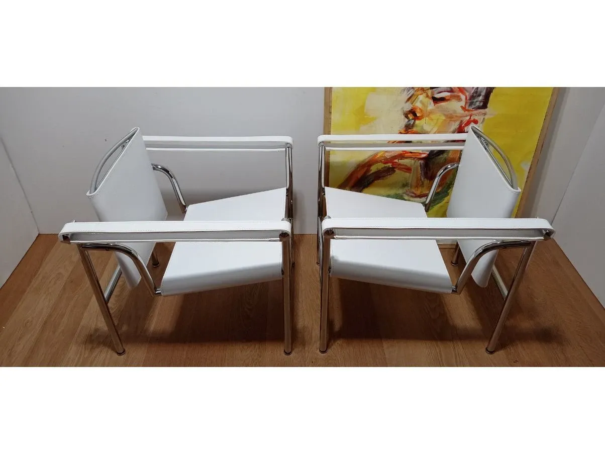Set 2 sedie vintage LC1 (anni'80), Alivar 7