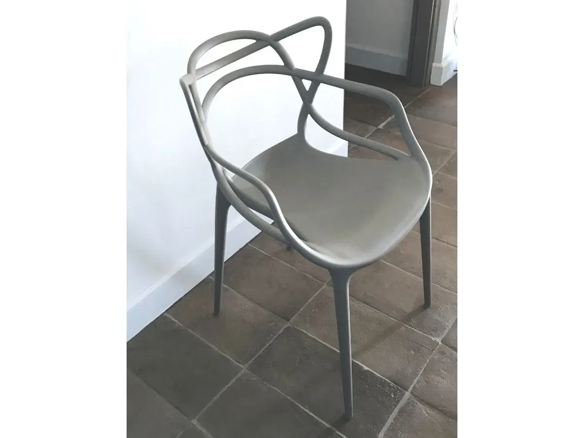 Sedia Masters di Philippe Starck grigia, Kartell 5