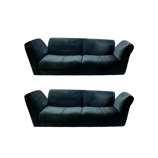 Set of 2 Cortina sofas in removable fabric (blue), Bonaldo image