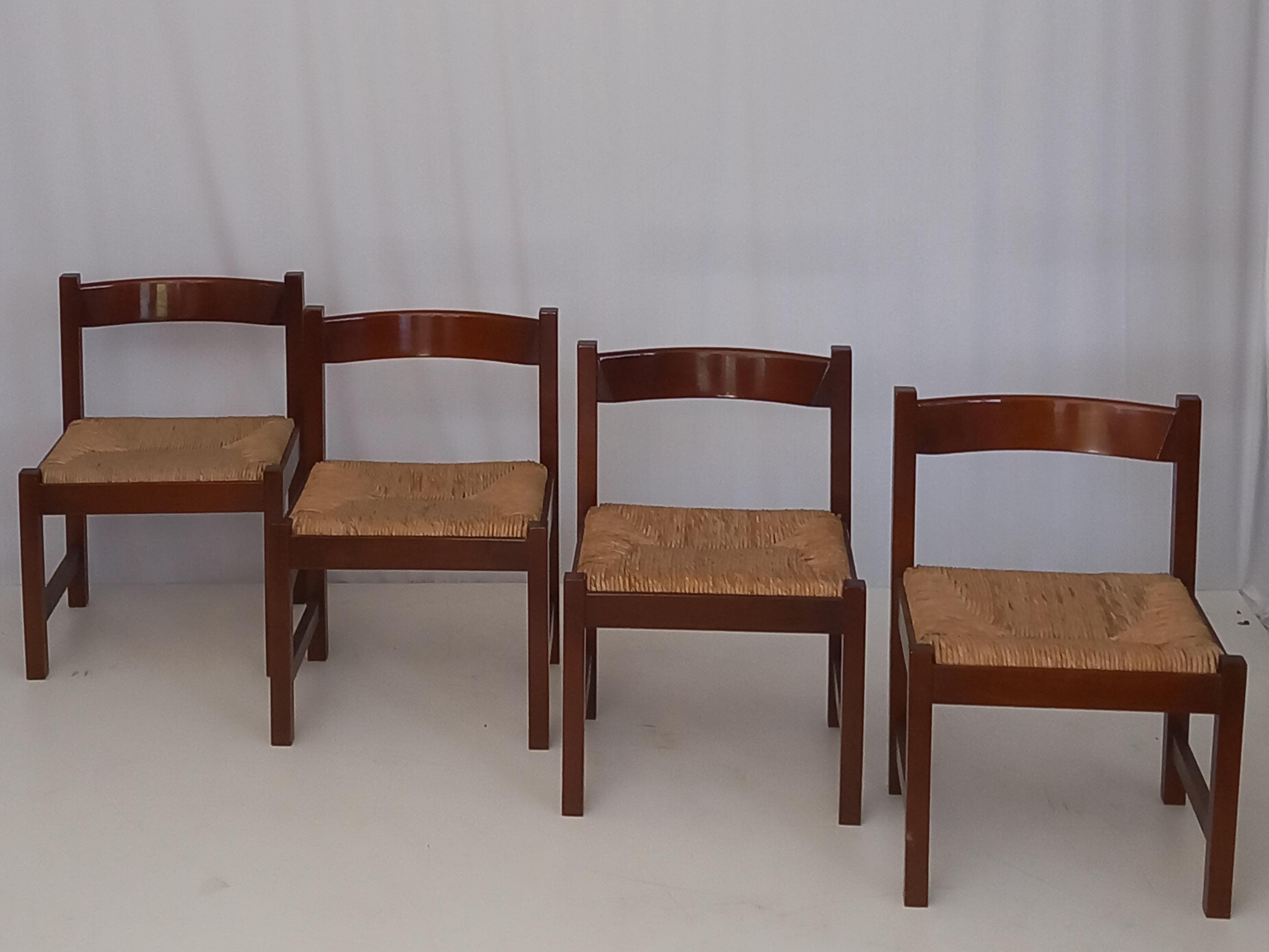 Set di 4 sedie Torbecchia di Giovanni Michelucci (anni '70) Main