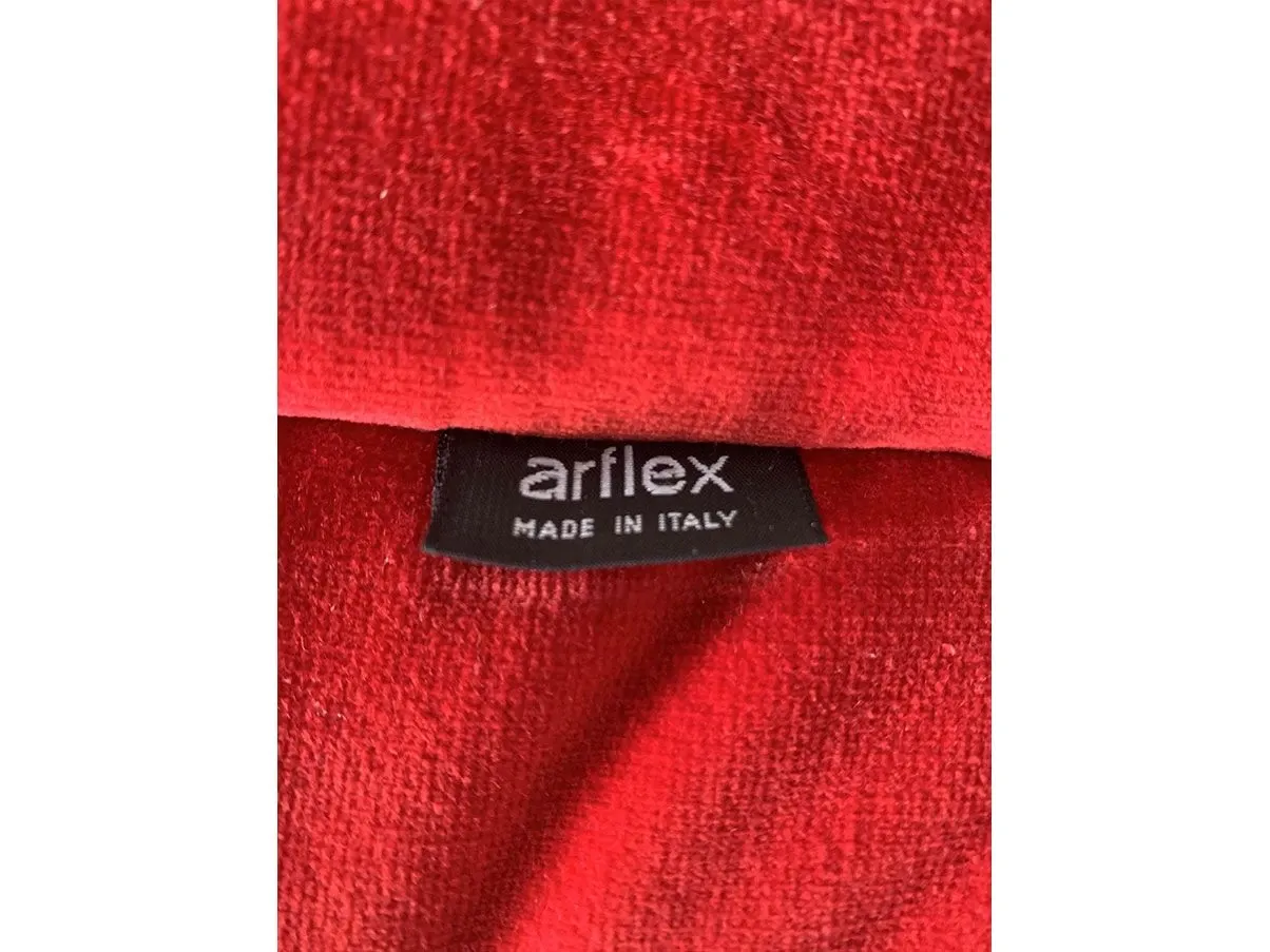 Set of 2 Strips sofa beds in velvet (red), Arflex 5