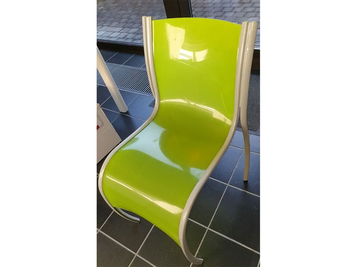 Set 6 sedie FPE impilabili materiale plastico (verde), Kartell 4