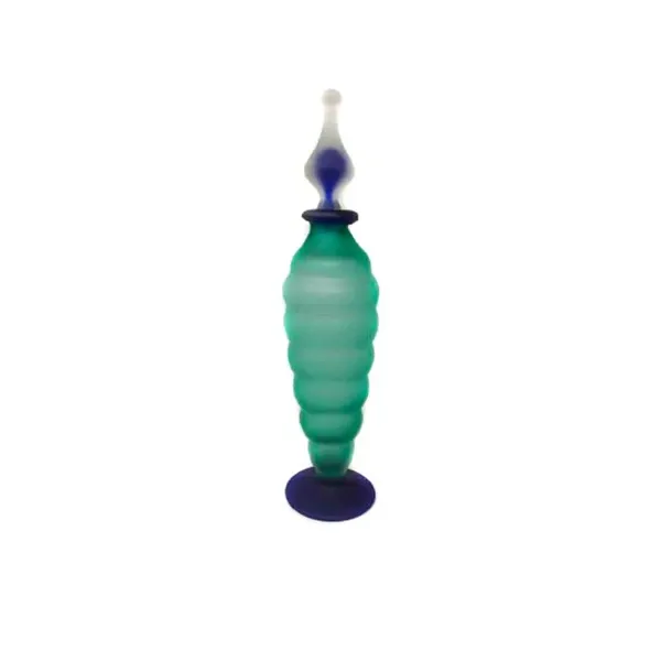 Vintage bottle in Murano glass (green-blue), Michielotto image