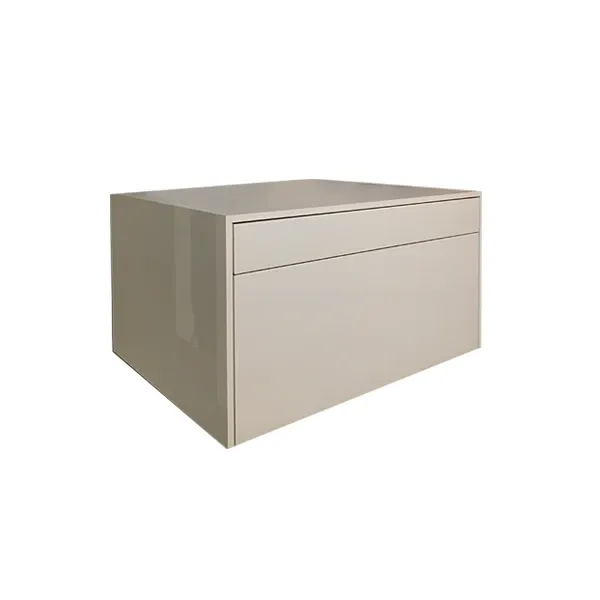 Shen bedside table made of lacquered wood (white), Lema 2