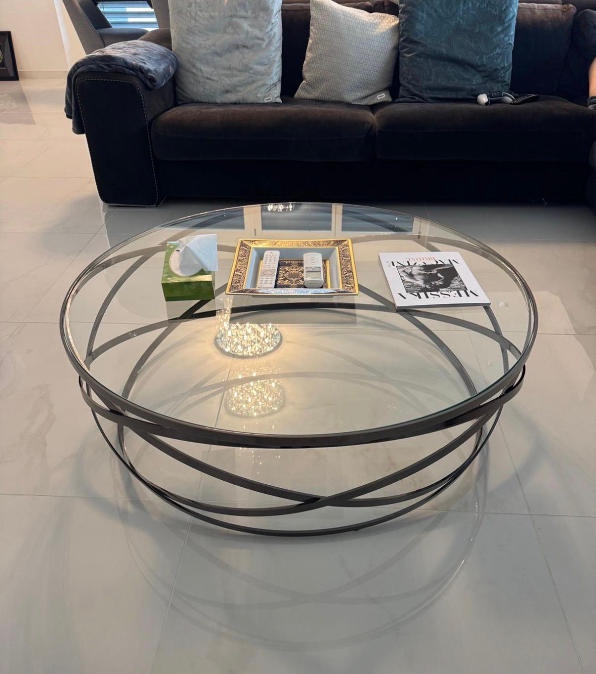 Tavolino da caffè Evol in vetro Main