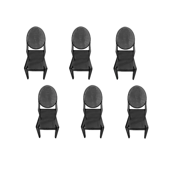 Set 6 sedie Victoria Ghost di Philippe Starck (fumè), Kartell image
