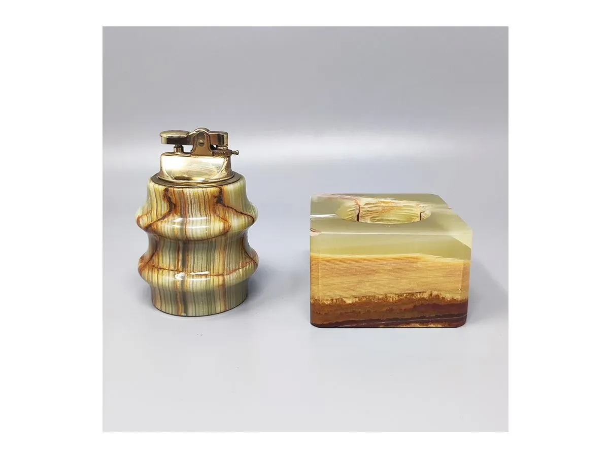 1960s Gorgeous Smoking Set in Onyx 1