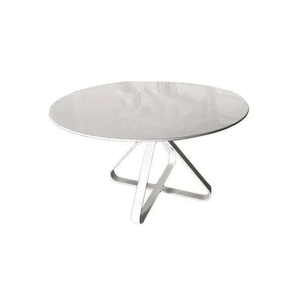 Fjord round table in steel and MDF wood (white), Moroso image