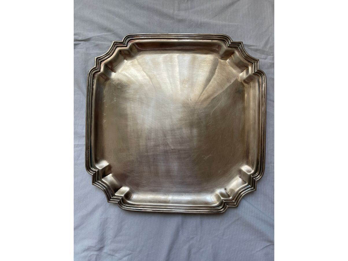 Vintage silver tray Front
