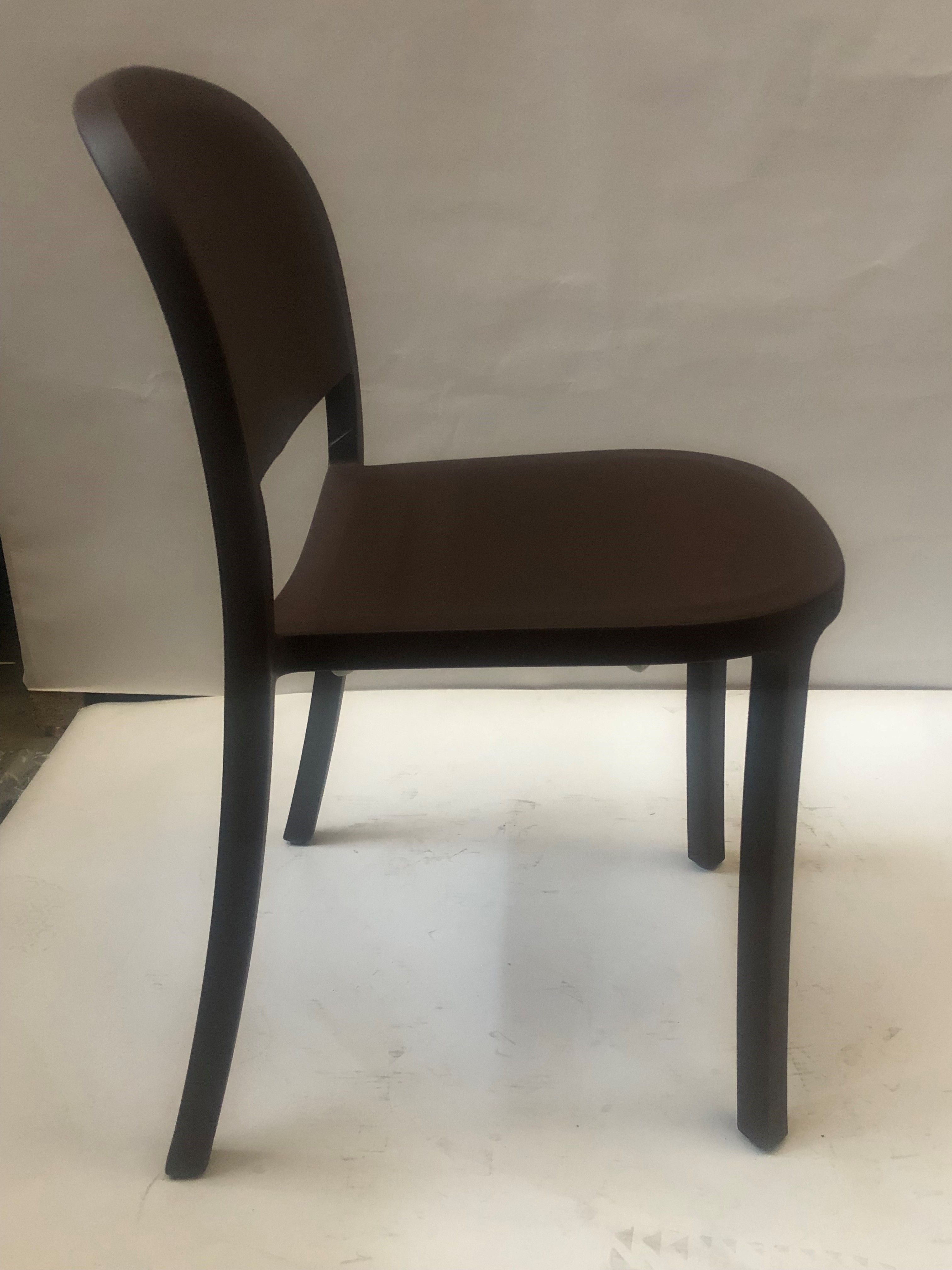 Brown stackable chair 3