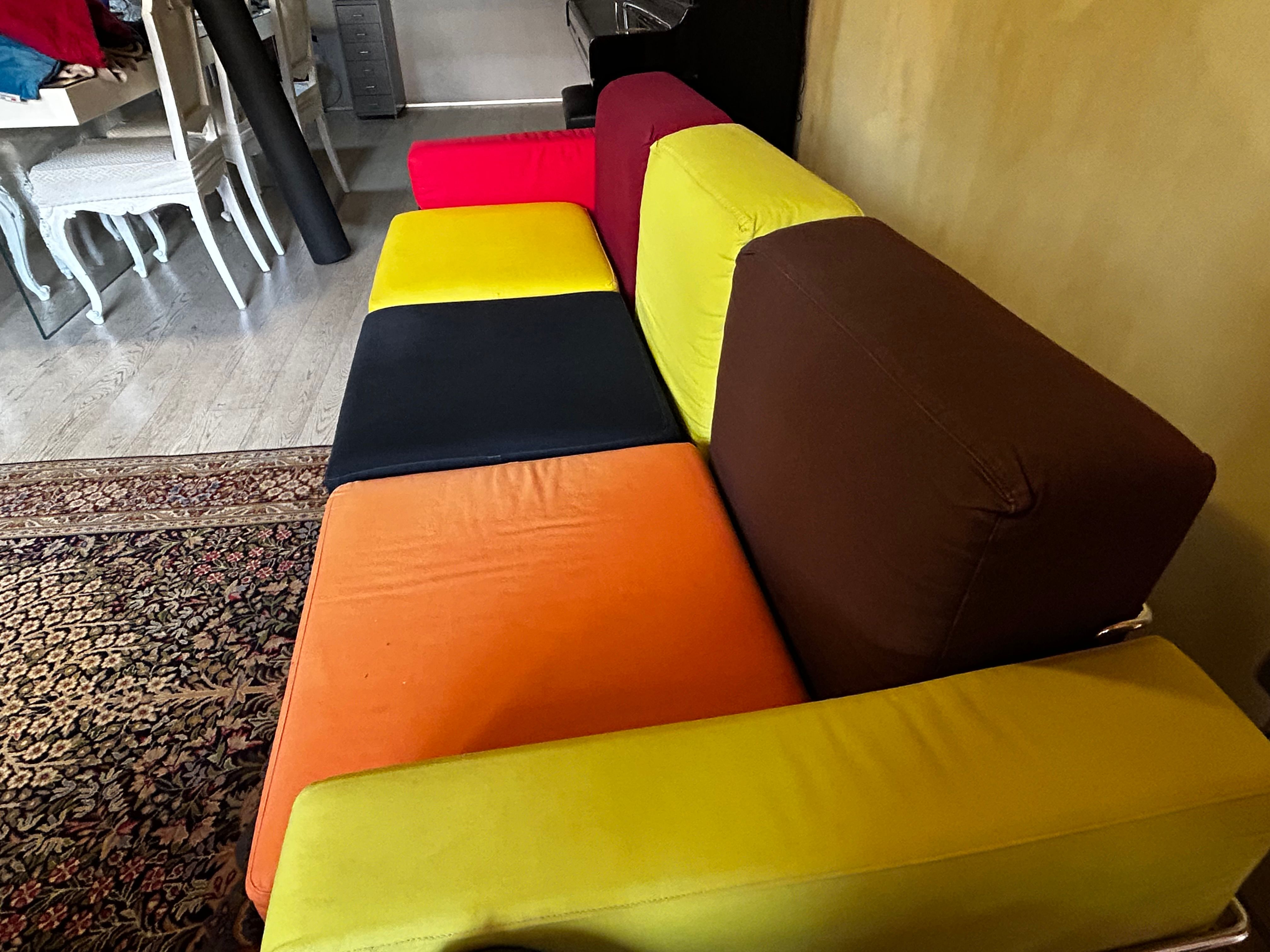 3 seater sofa Ipercubik multicolored by Pepe Tanzi, Biesse Defects
