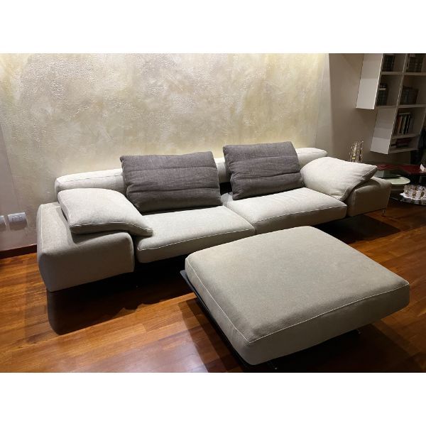 3-seater Wings fabric sofa (beige) image