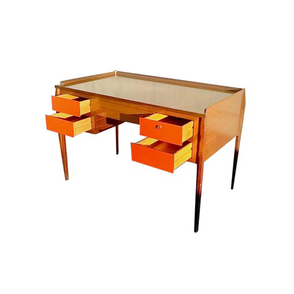 Vintage wooden desk by Gio Ponti (1950s), | Deesup