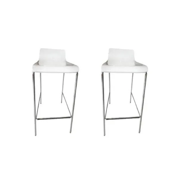 Set of 2 white Endless stools, Scavolini image