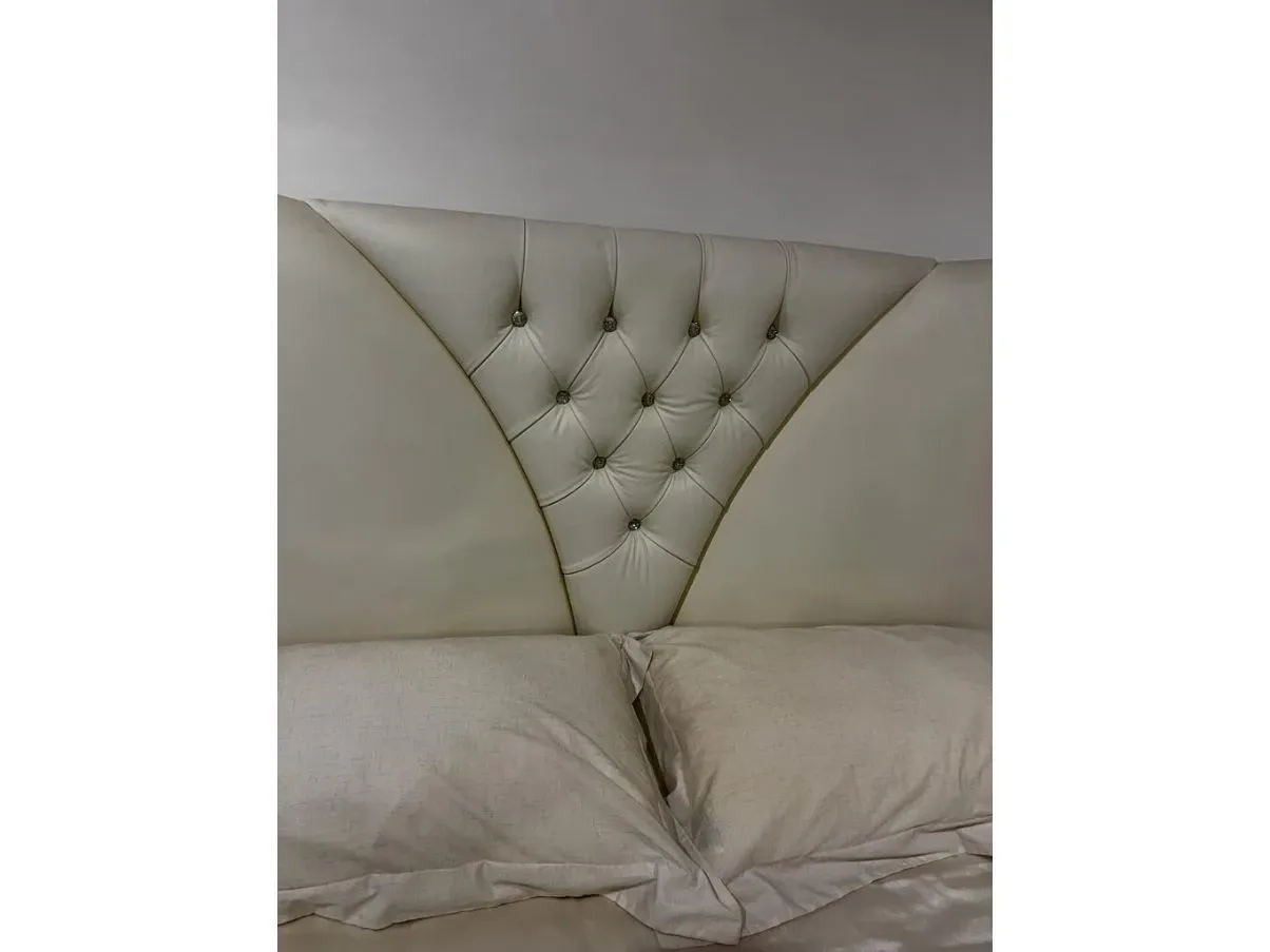 Double bed in leather and Swarovski, Antica Ebanisteria 6