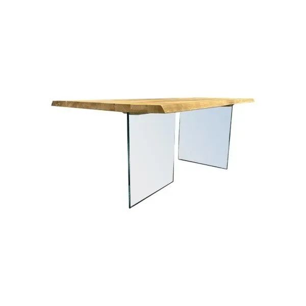 Tavolo rettangolare in legno e cristallo, La Forma image