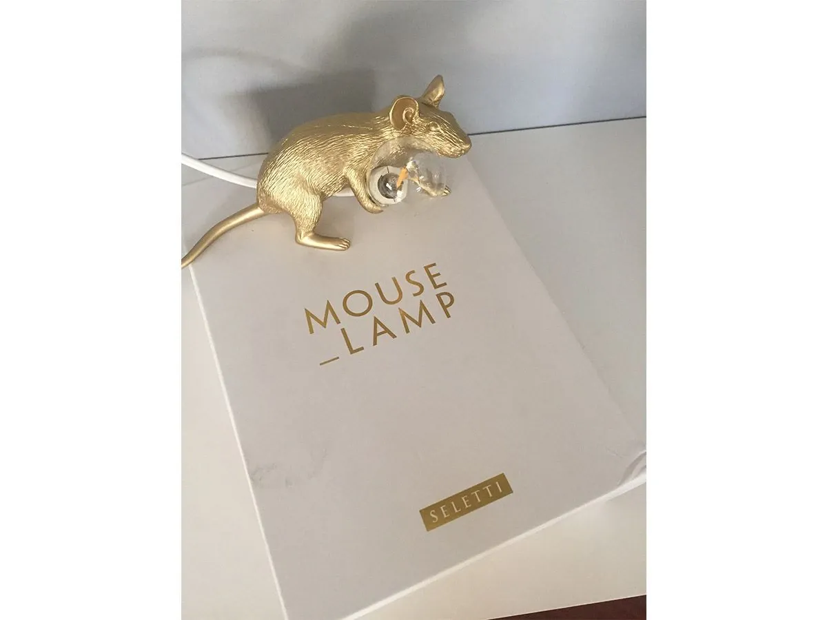 Mouse Lamp Gold (cavo bianco) 4