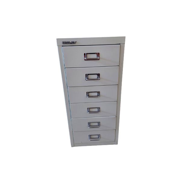 Chest of drawers in white steel, Bisley image