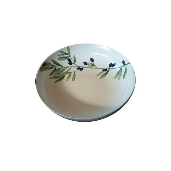 Insalatiera in porcellana con decorazioni olive, Cantori image