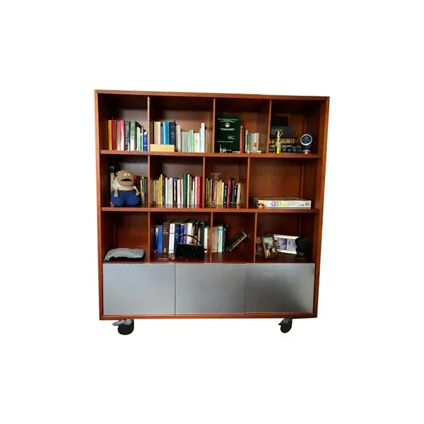 Shigeto bookcase with wheels in solid wood, De Padova image