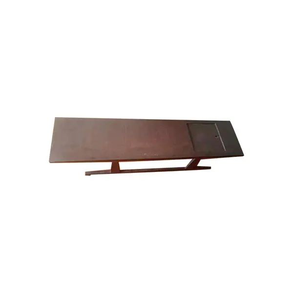 Eos rectangular low table in wood (brown), Giorgetti image