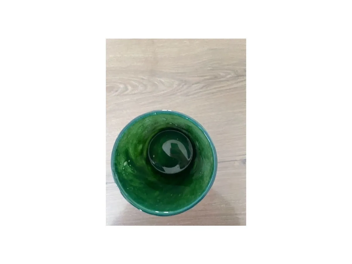 Green Murano glass vase, Henry Dean 8