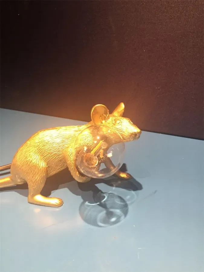Mouse Lamp Gold (cavo nero) 1