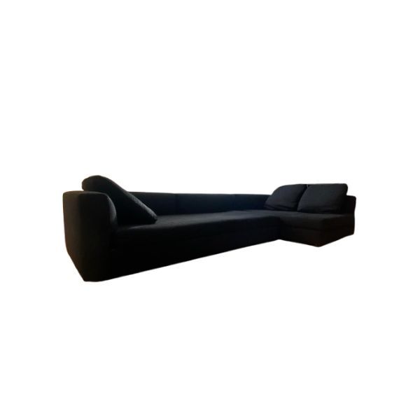 Kline modular sofa covered in anthracite fabric by Rodolfo Dordoni, Minotti image