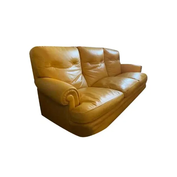 3 seater leather sofa (yellow), Poltrona Frau image