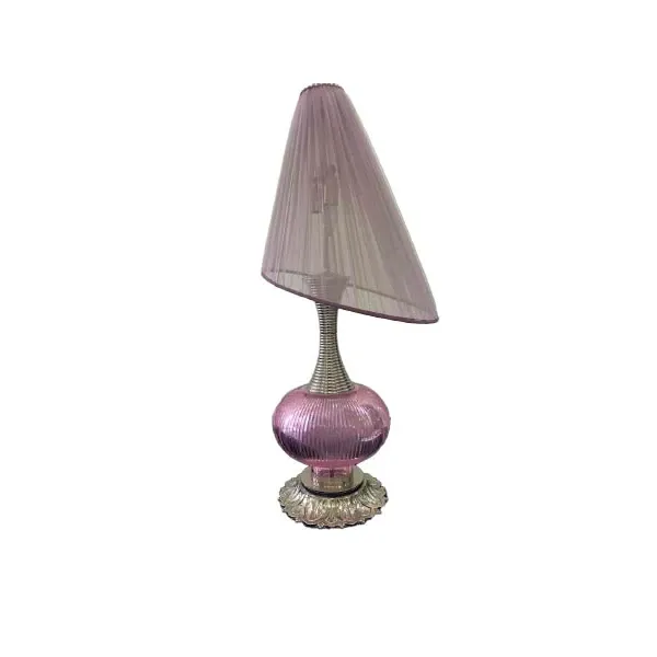 Table lamp in organza and crystal (pink), IPM light image