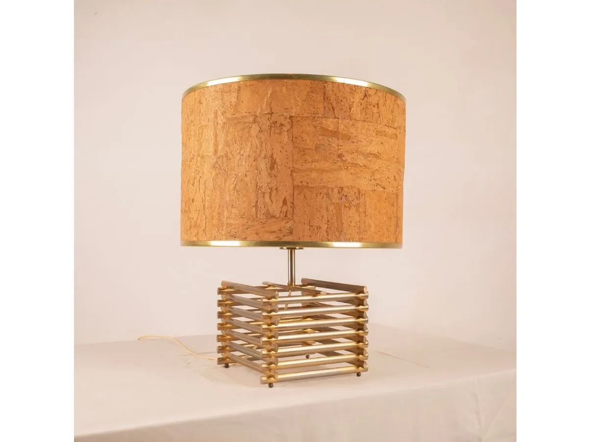 Vintage gold plated table lamp (1960s), image