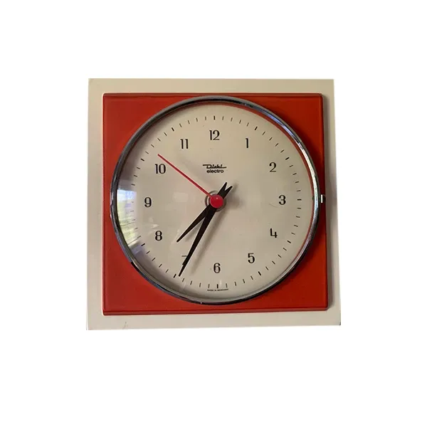 Vintage square wall clock, Diehl image