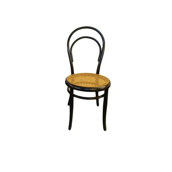 Chair N.14 in beech wood and Vienna straw (black), Thonet image