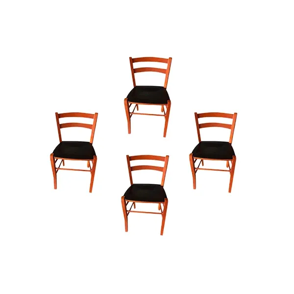 Set of 4 Marocca chairs by Vico Magistretti (1990s), DePadova image