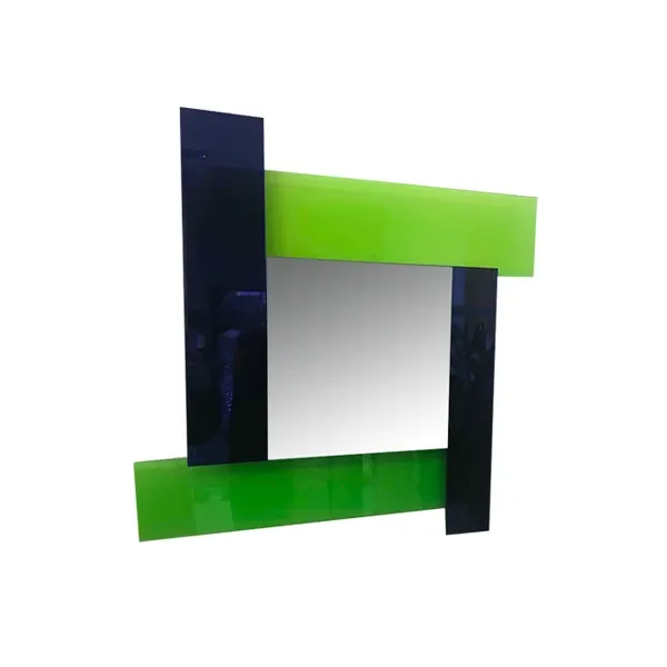 Dioniso 2 mirror by Ettore Sottsass (green-blue), Glas Italia image